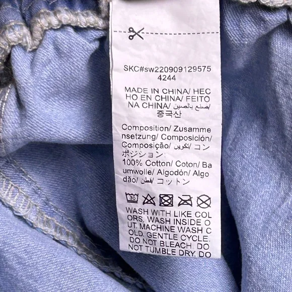 Women’s High Waist Wide Leg Light Blue Jeans 100% Cotton Size Medium - Picture 13 of 13